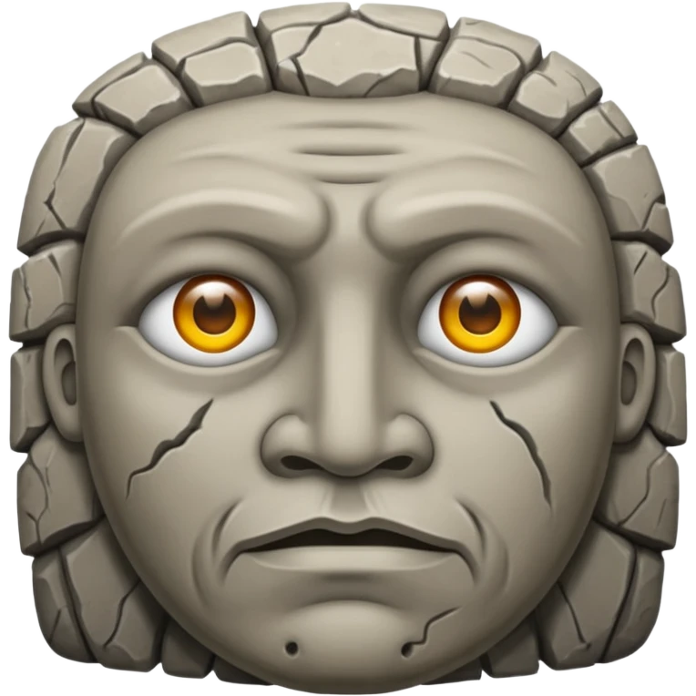 stone idol face  emoji