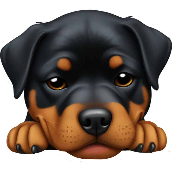 Rottweiler sleeping emoji