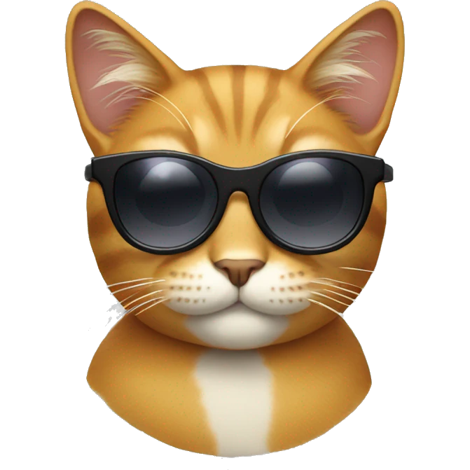 Cat with sunglasses emoji
