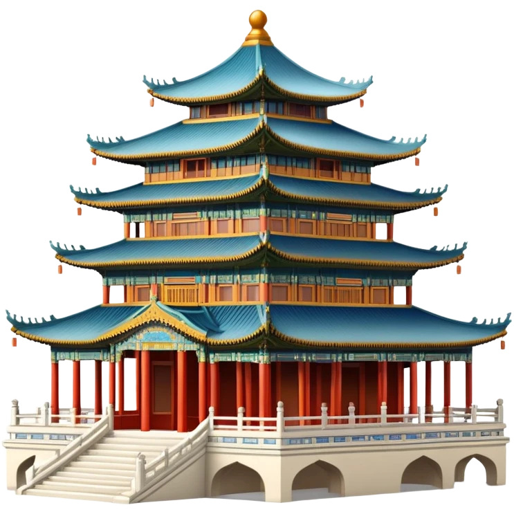 Summer Palace pavilion architecture only emoji