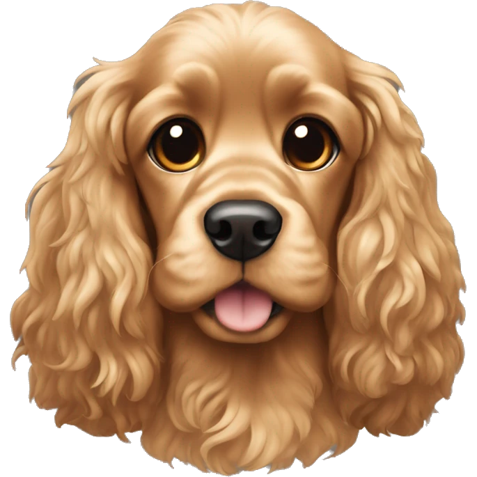 Wheat-colored cocker spaniel emoji