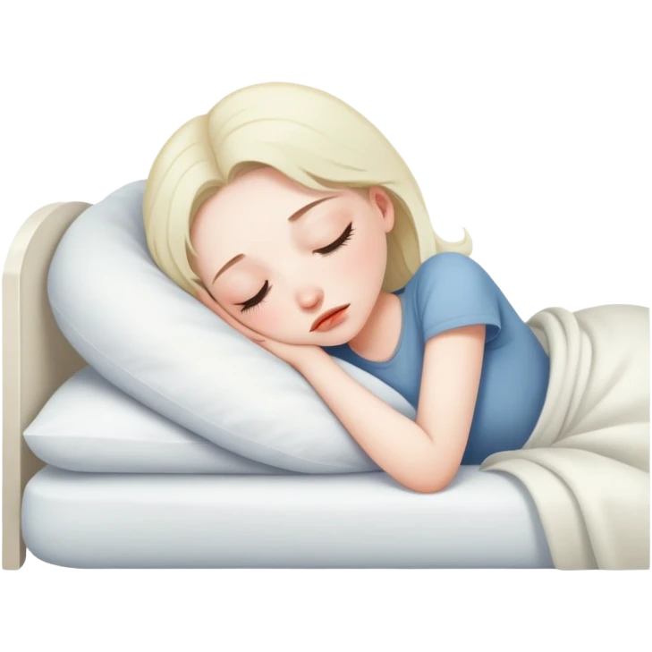 sleepy girl at home emoji