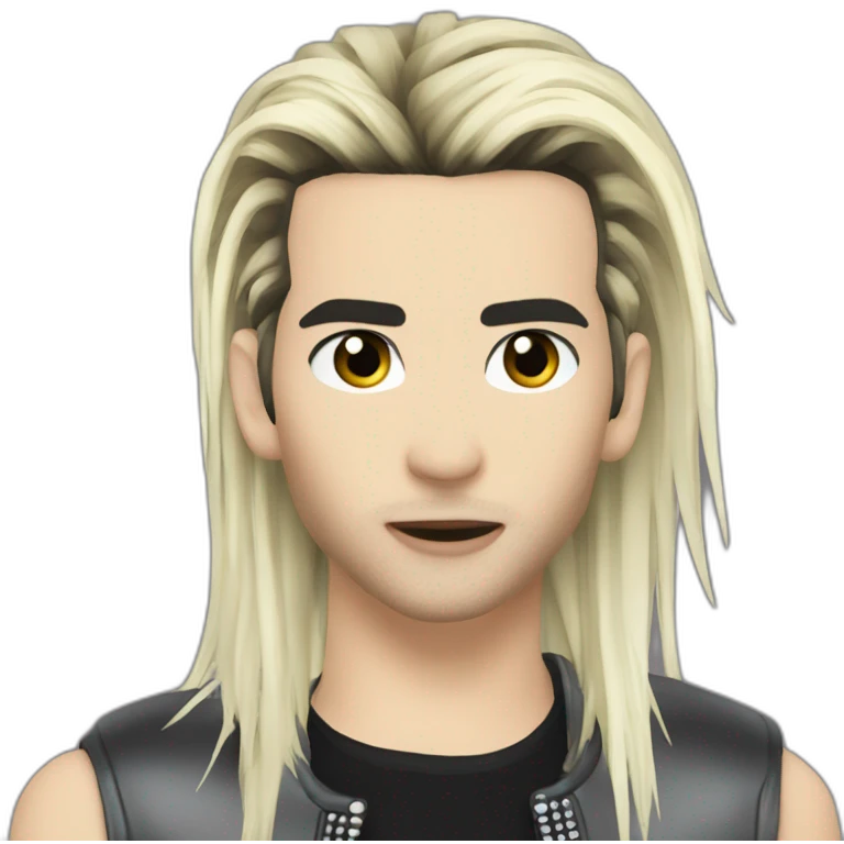 bill kaulitz, singing, blonde, close up emoji