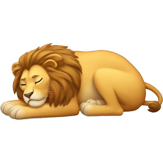 lion qui dort emoji