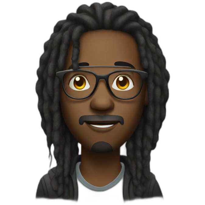 Black male film Photographer with glasses with dreadlocks emoji