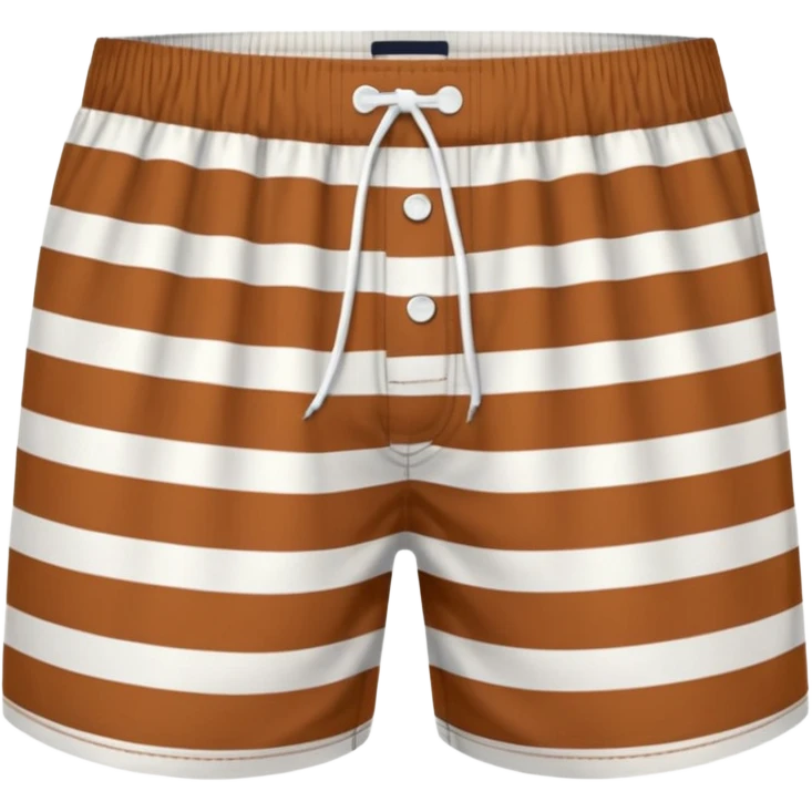 Brown and white checkered boxer shorts emoji