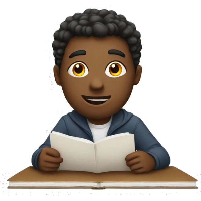 Guy doing Homework emoji