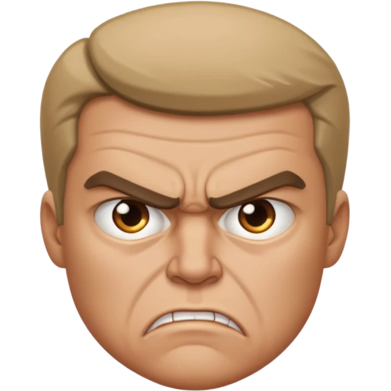 Generate boss image which has angry face emoji