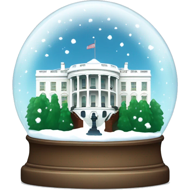 snow globe with White House in middle emoji
