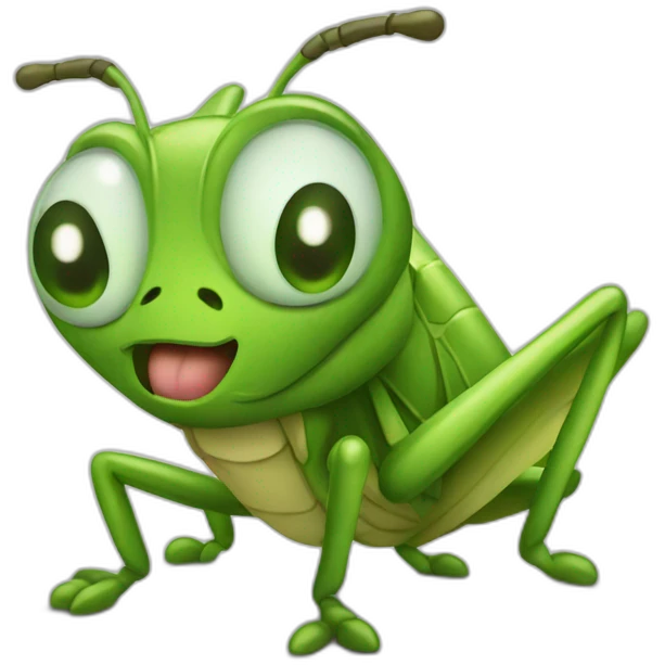 flustered grasshopper emoji