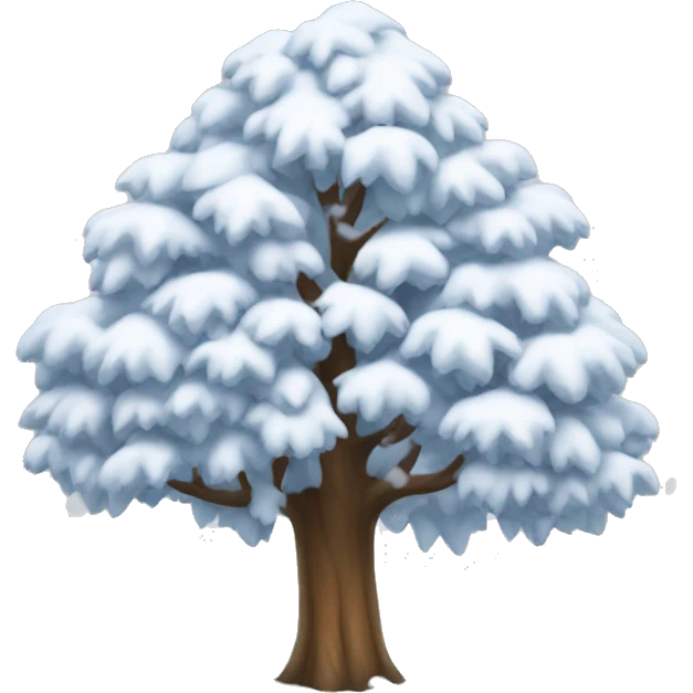 1 snowy tree emoji