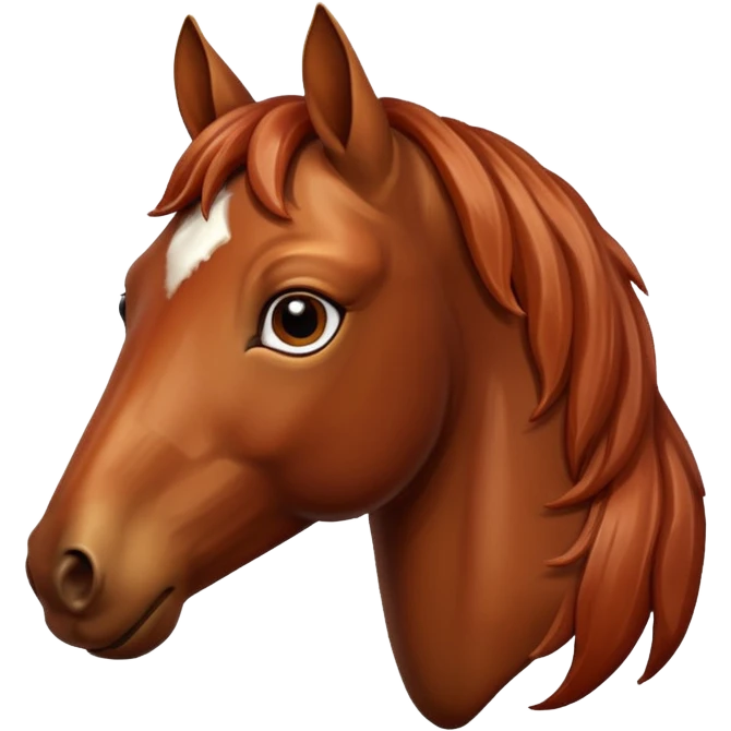 The horse's head is chestnut emoji