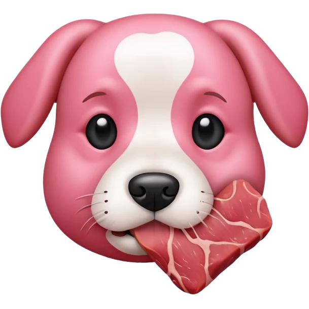 dog made of meat emoji