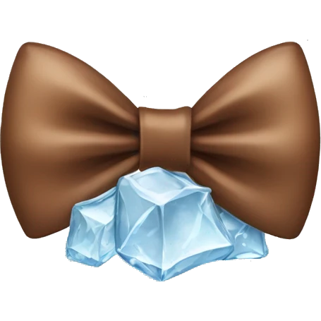 Brown Bow with ice emoji