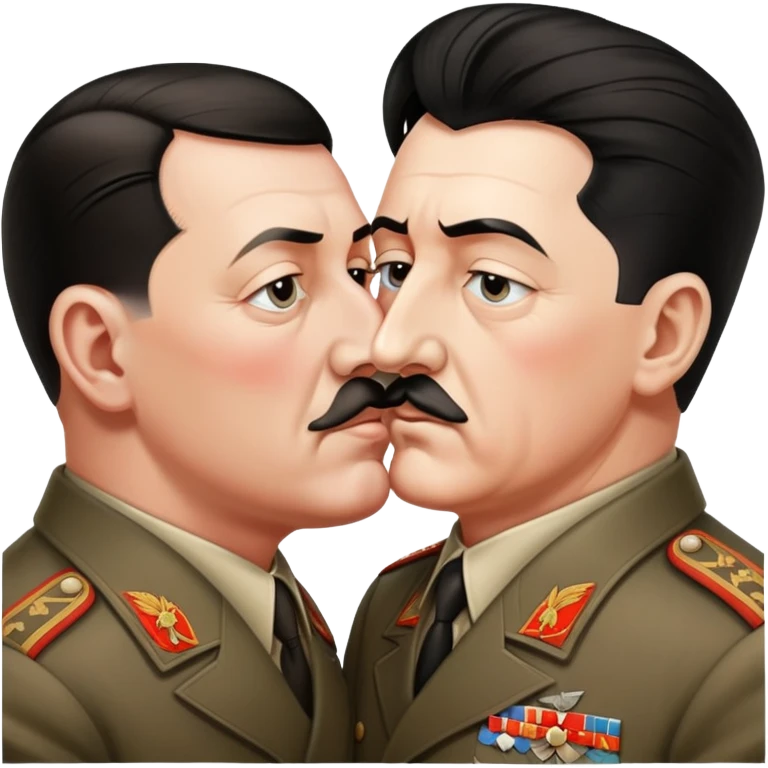 Hitler kiss with stalin emoji