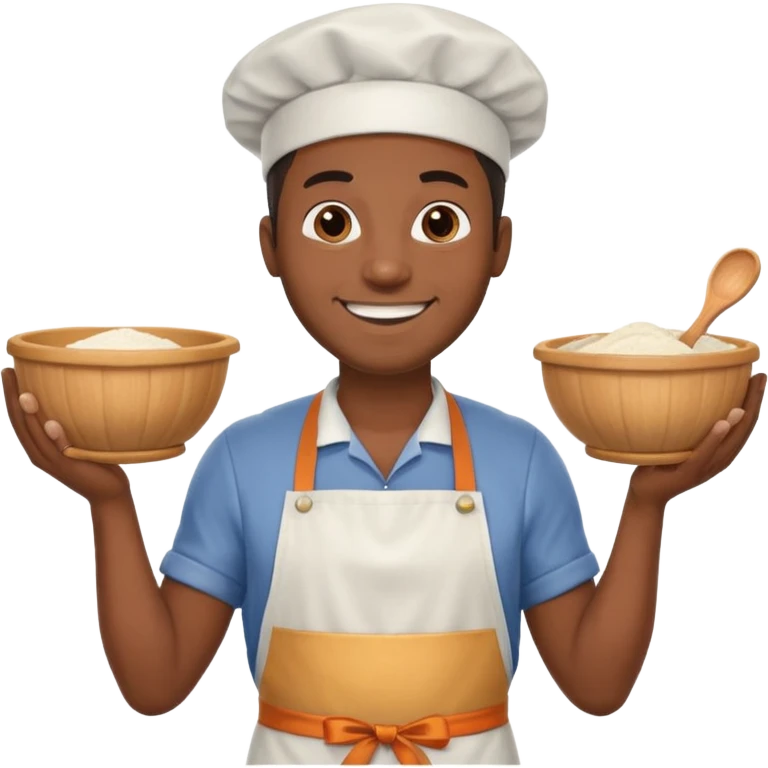 black man baker emoji