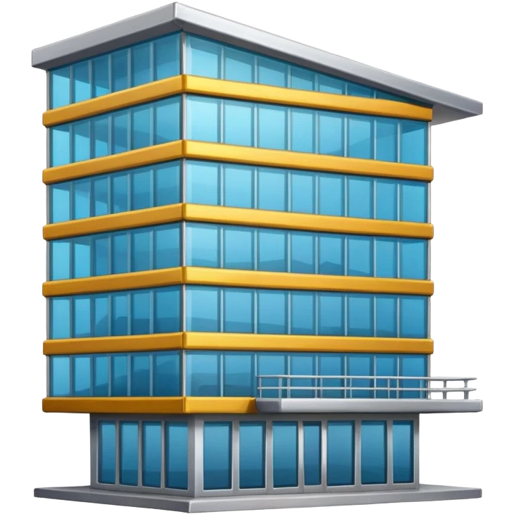 half office building and half vessel emoji