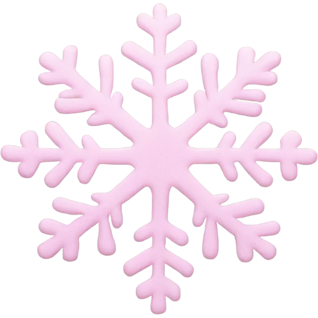 pastel pink snowflake  emoji