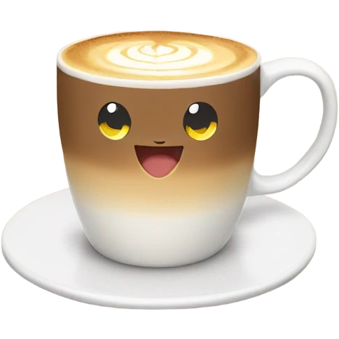 latte with pokemon mug emoji