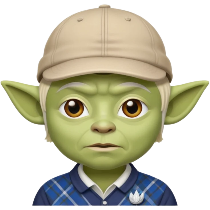 Laird Yoda med skotsk golfkeps emoji