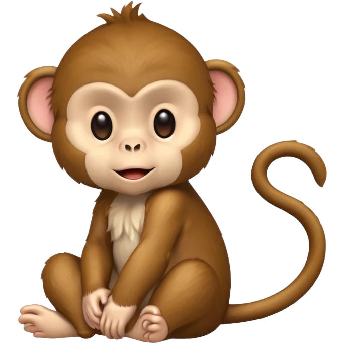 Cute monkey sanzaru emoji