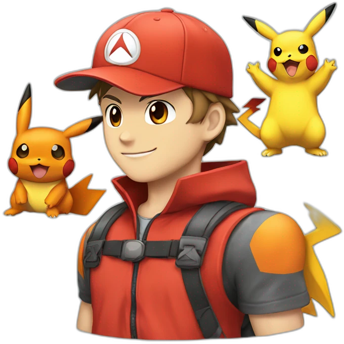 pokémon_trainer_red_with_pikachu_and_charizard emoji