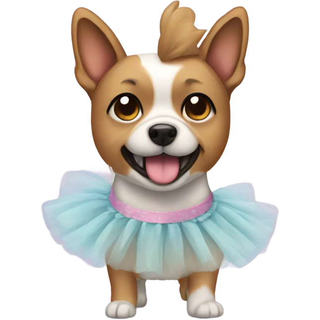 Dog wearing a tutu emoji