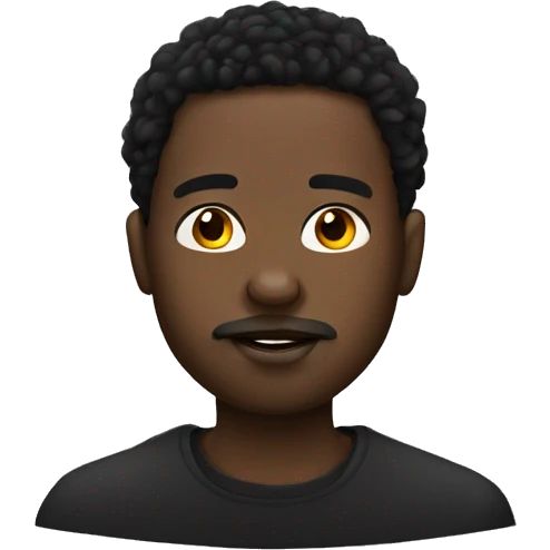 black guy with a septum piercing and fat emoji