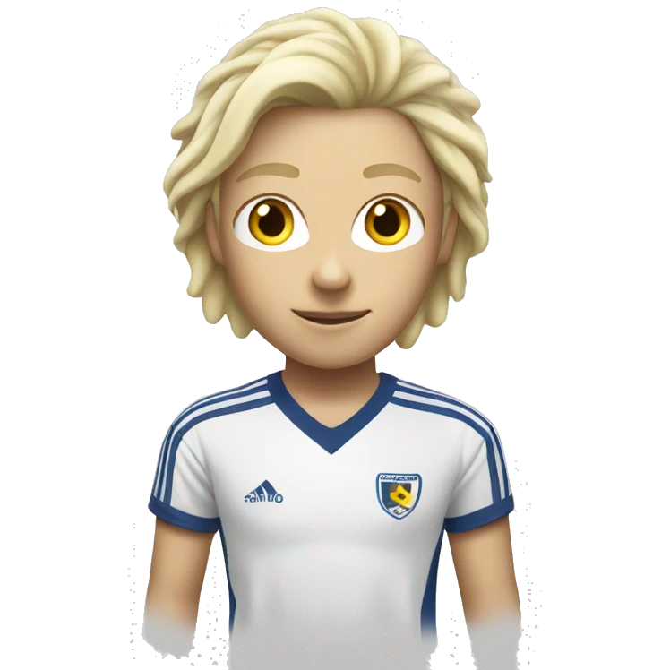 White blond Soccer ultra  emoji