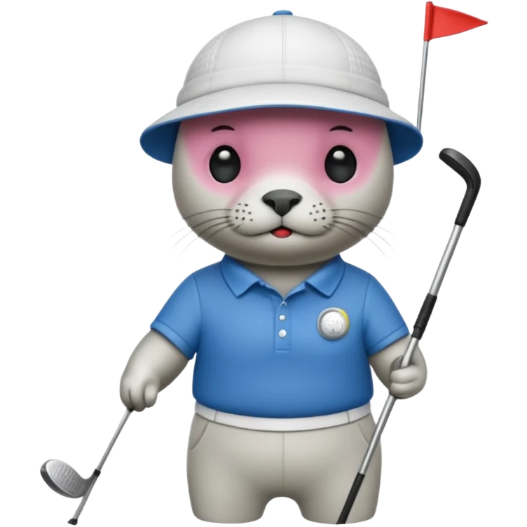 Seal golfing emoji