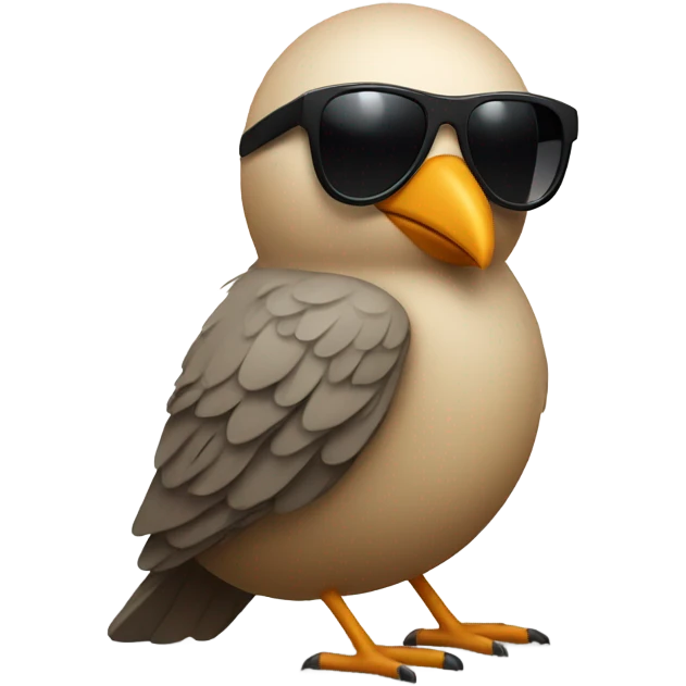 Bird with sunglasses emoji