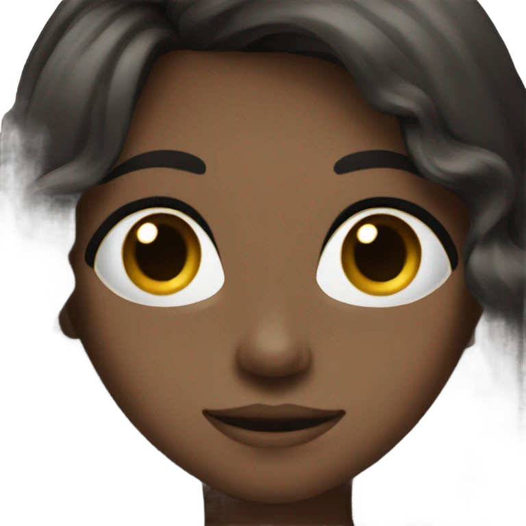 long dark brown hair with black bow emoji