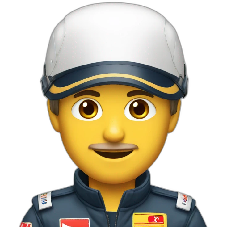 A pilot of formula one emoji