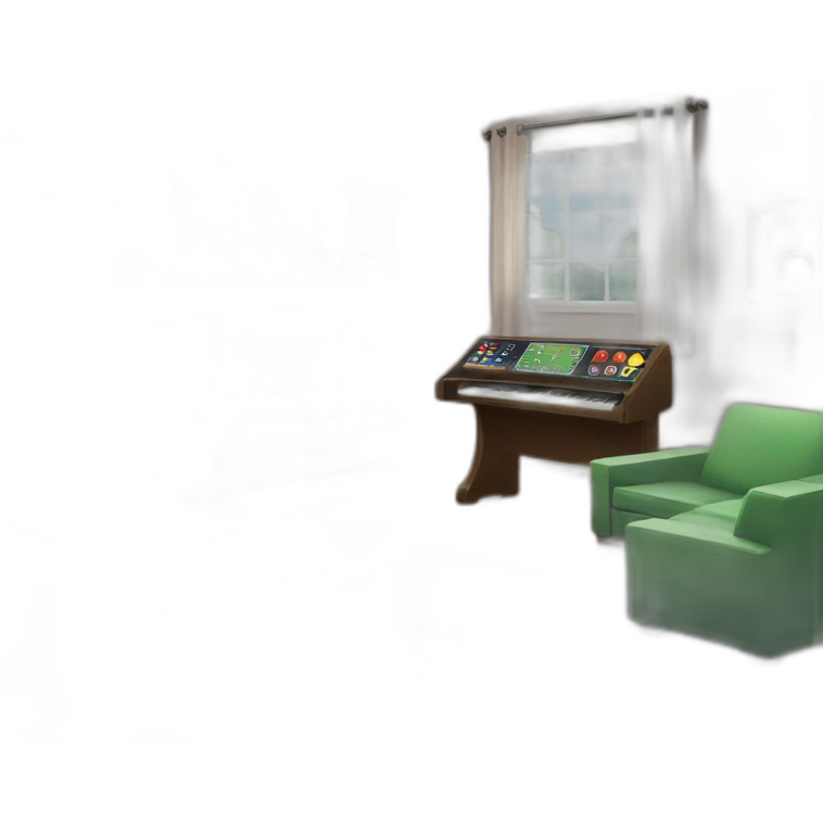 a game room with nintendo switch emoji