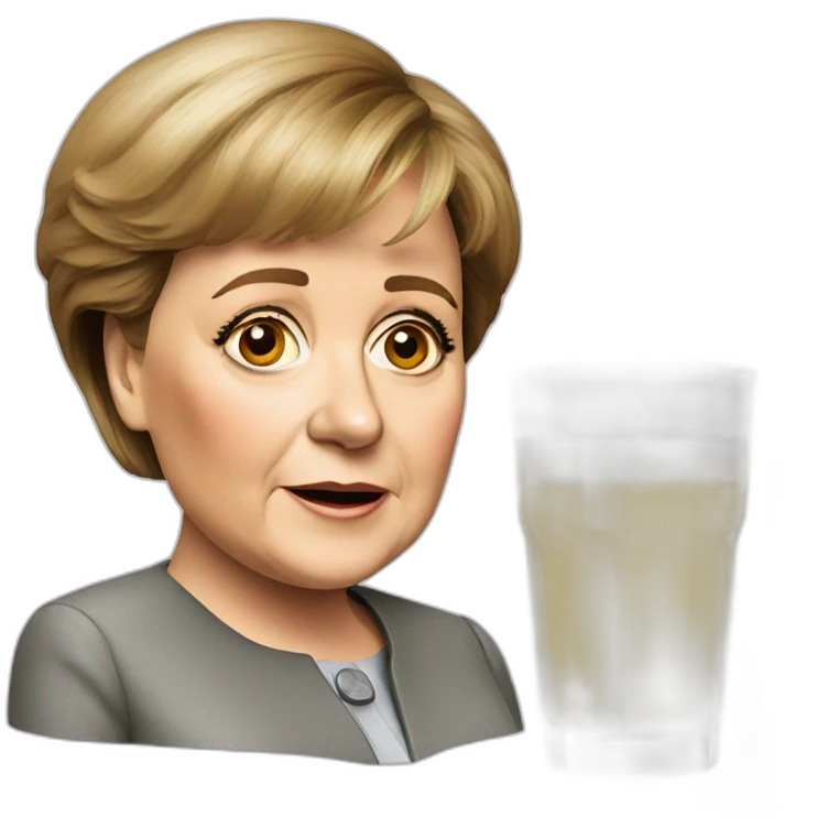 Angela Merkel drink vodka emoji