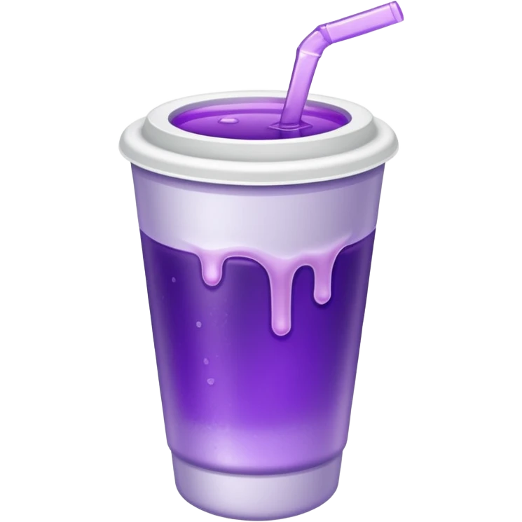 ios styrofoam cup with purple liquid inside emoji
