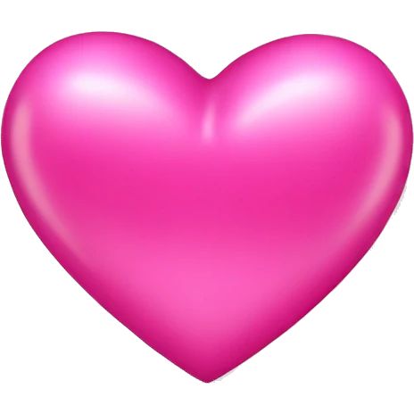 Shiny pink heart emoji