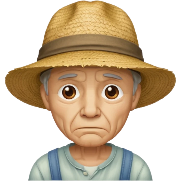 a sad man with luffy hat emoji