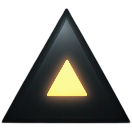 black glowing triangle emoji