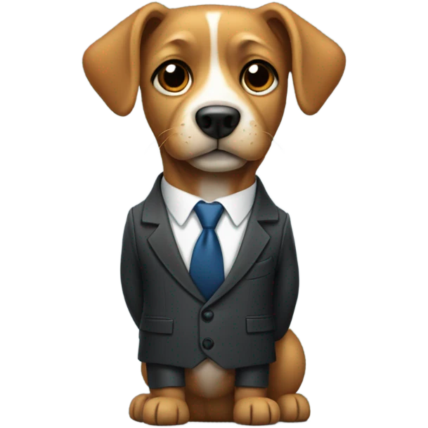Dog in suit emoji