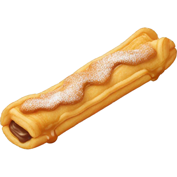 Horizontal filled cream churro emoji