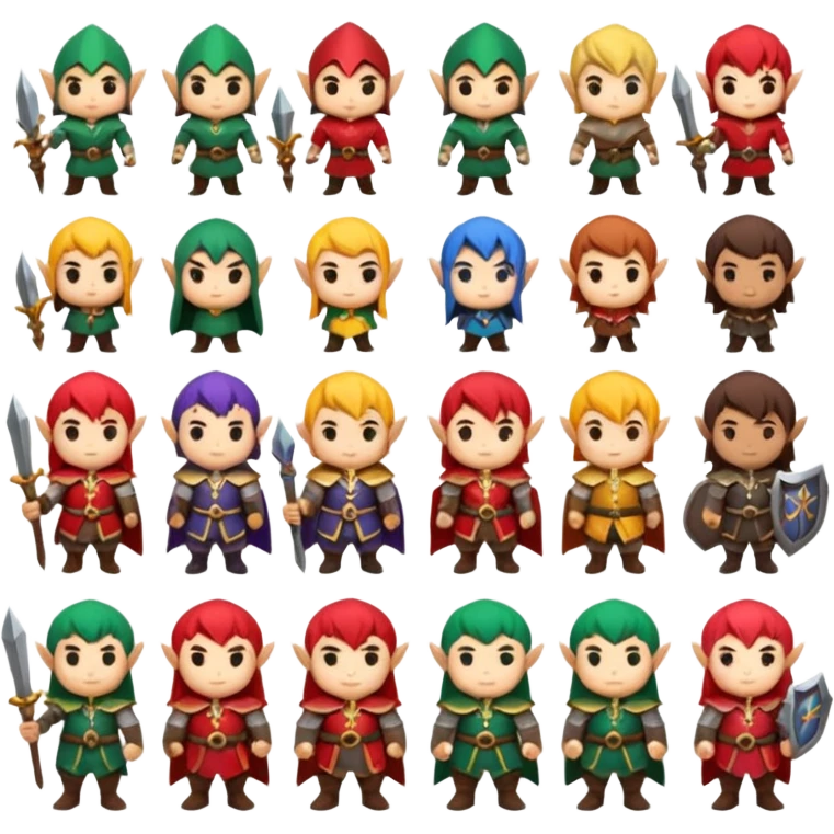 generate pack icons avatar like emoji on RPG theme. There has like warrior, magician, rogue, paladin and etc. Also add it some races like human, orc, dwarf and etc. emoji