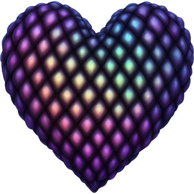 dark warm iridescent SCALE heart emoji