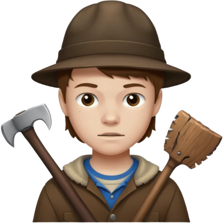 13 y/o Brian robeson at the beginning of Hatchet
determined, has hatchet emoji