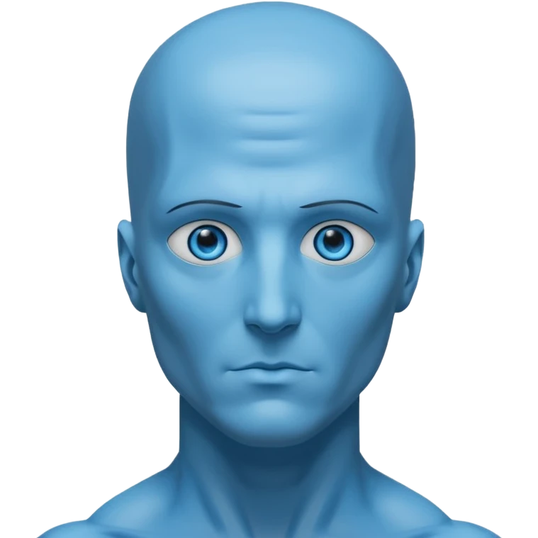 Dr. Manhattan, eyes should be completely blank emoji