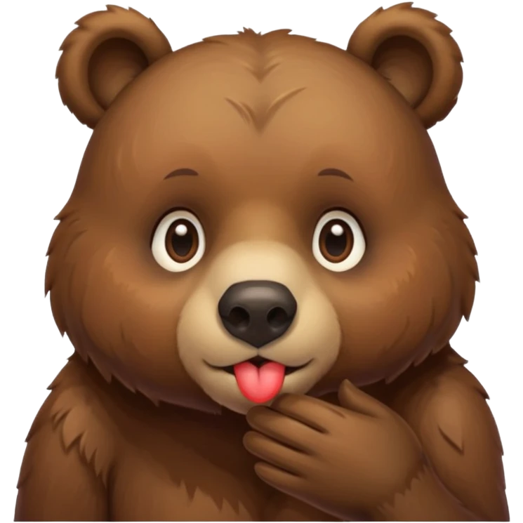 bear kissing emoji