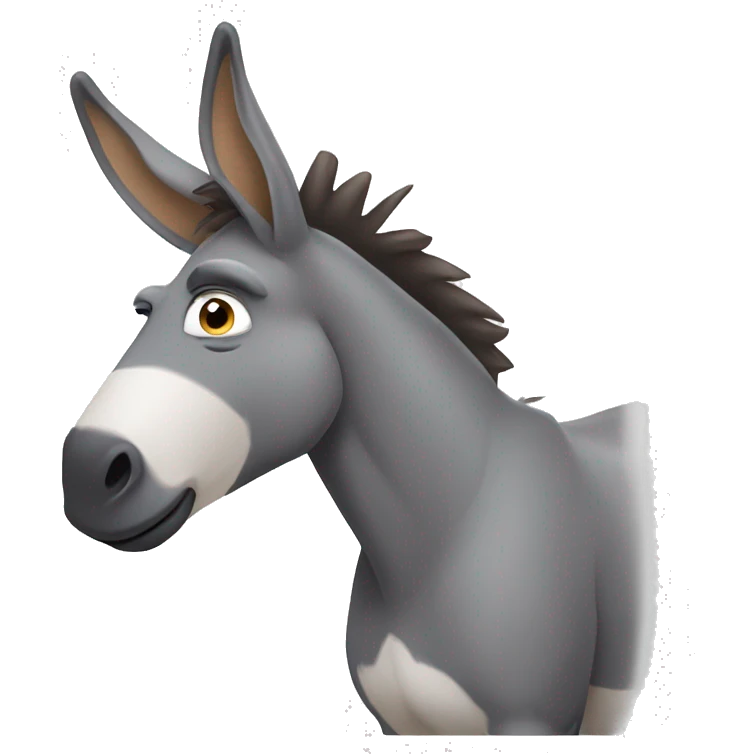 Donkey saying “oops” emoji