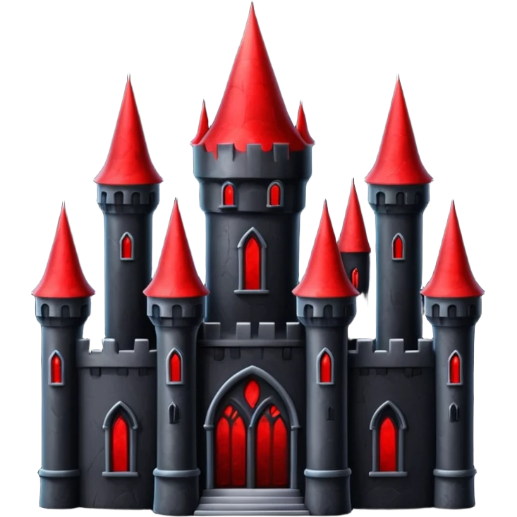 Dark Vampire Castle with the colors red and black emoji