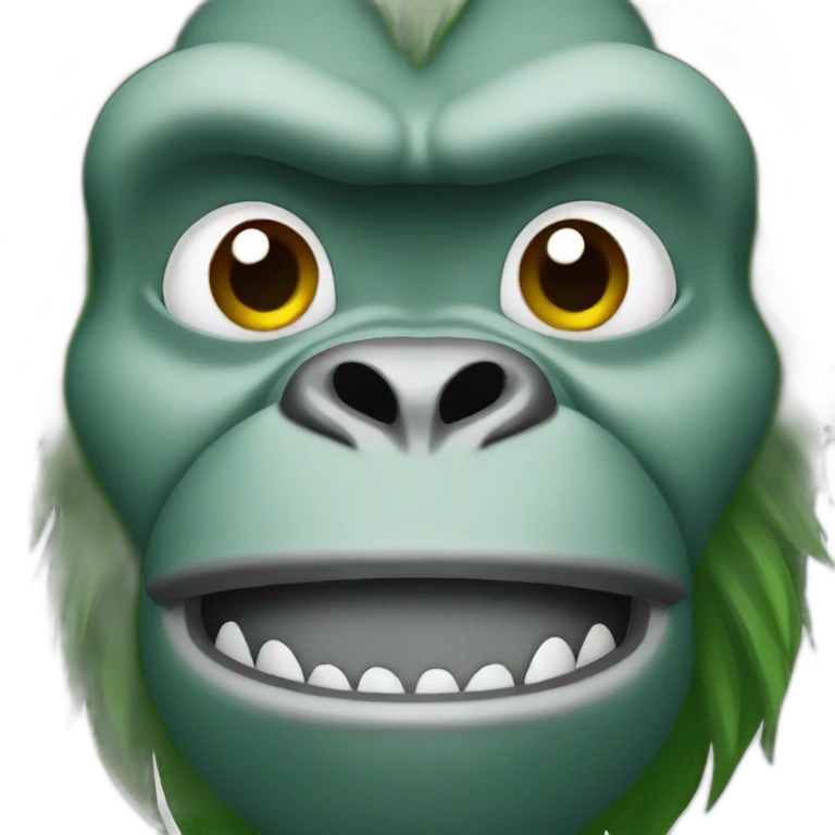 Green gorilla emoji