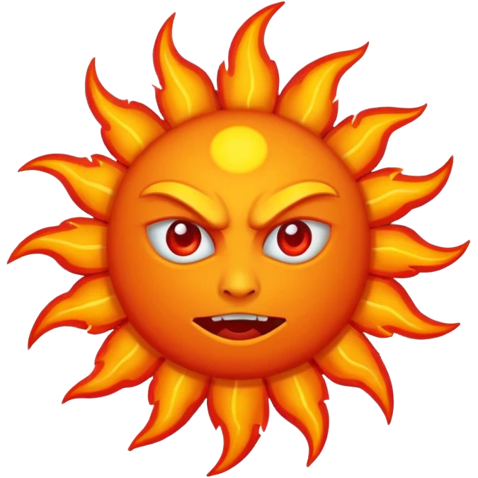 Evil sun emoji
